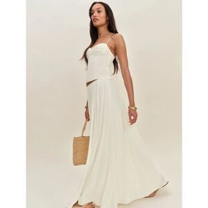 Reformation Cream Maxi Skirt
